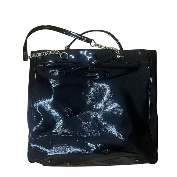 Kate Spade Patent Leather Tote with Gold Chain Embossed - Picture 16 of 16